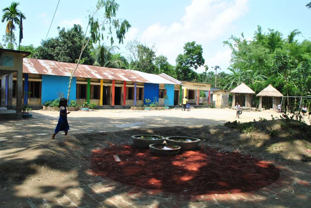 School ground project with children